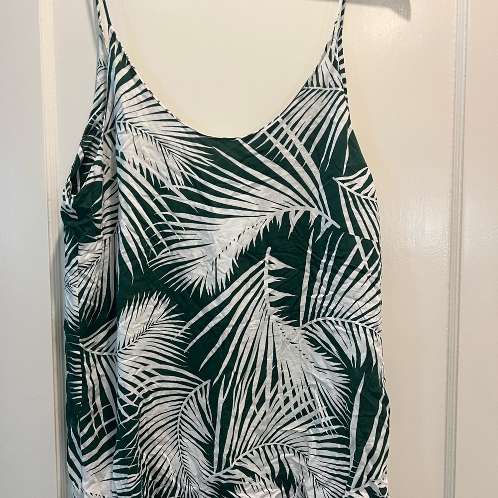 Mikoh Tropical Green and White Camisole